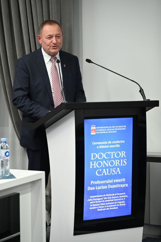 Doctor Honoris Causa of “Nicolae Testemitanu” University title awarding to Emeritus Professor Dan Lucian Dumitrascu